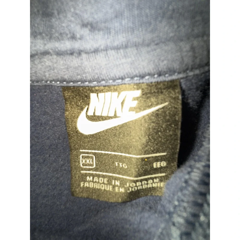 Nike Hoodie Mens 2XL Navy Swoosh Pullover‎ Streetwear Athleisure Y2K